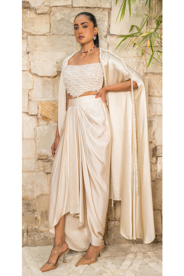 Mouse cape with embroidered bustier with skirt