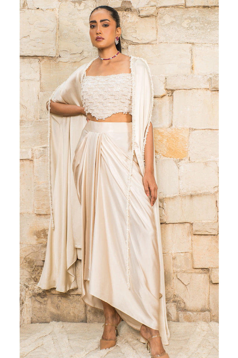 Mouse cape with embroidered bustier with skirt