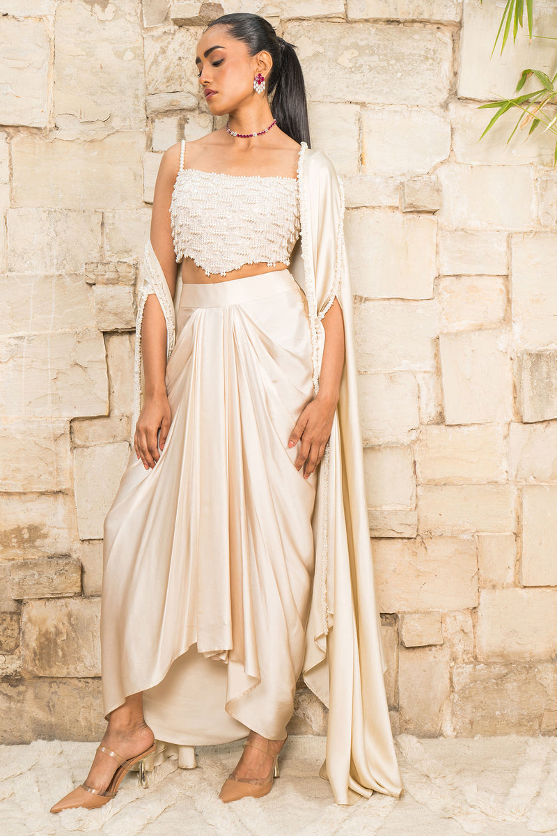 Mouse cape with embroidered bustier with skirt