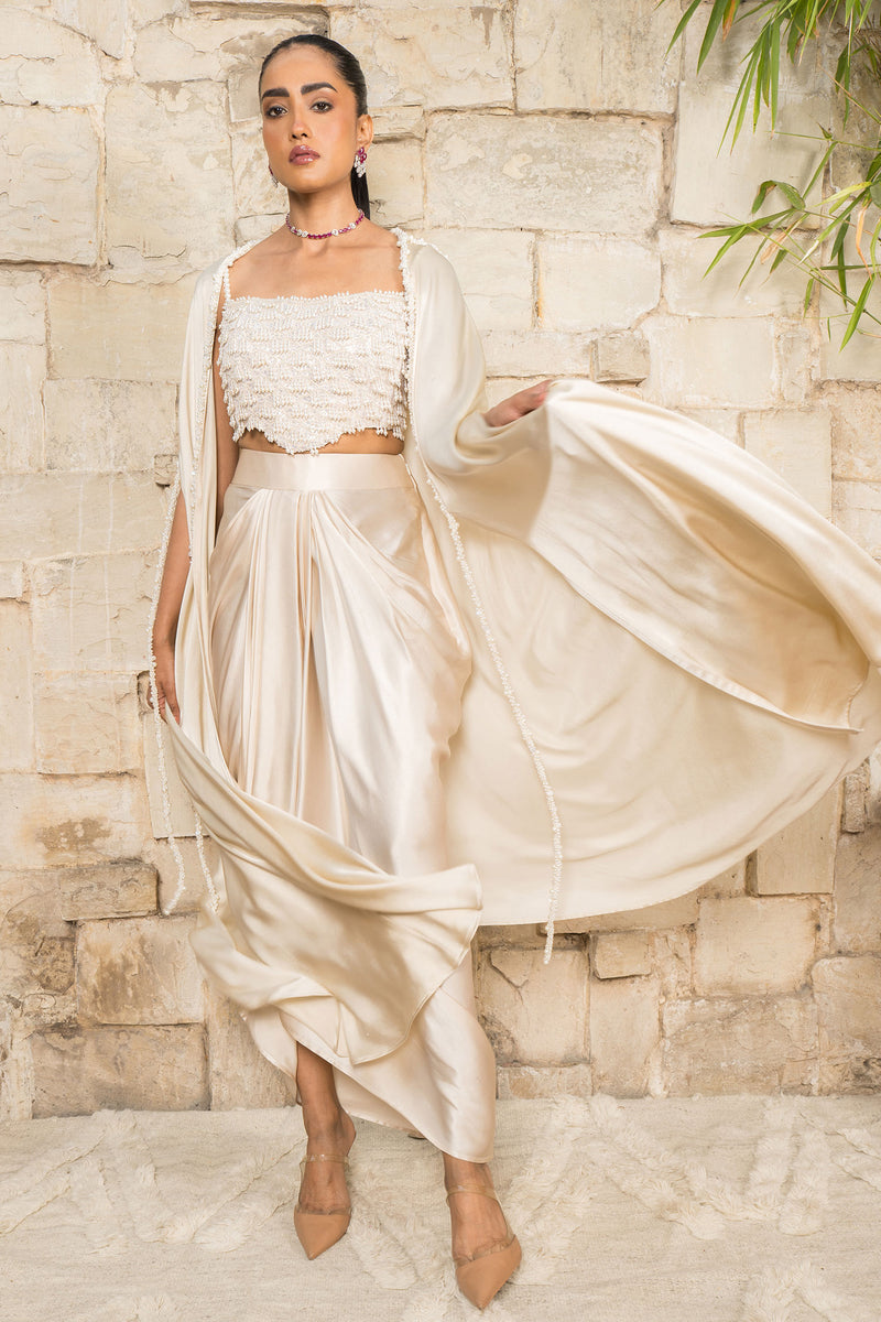 Mouse cape with embroidered bustier with skirt