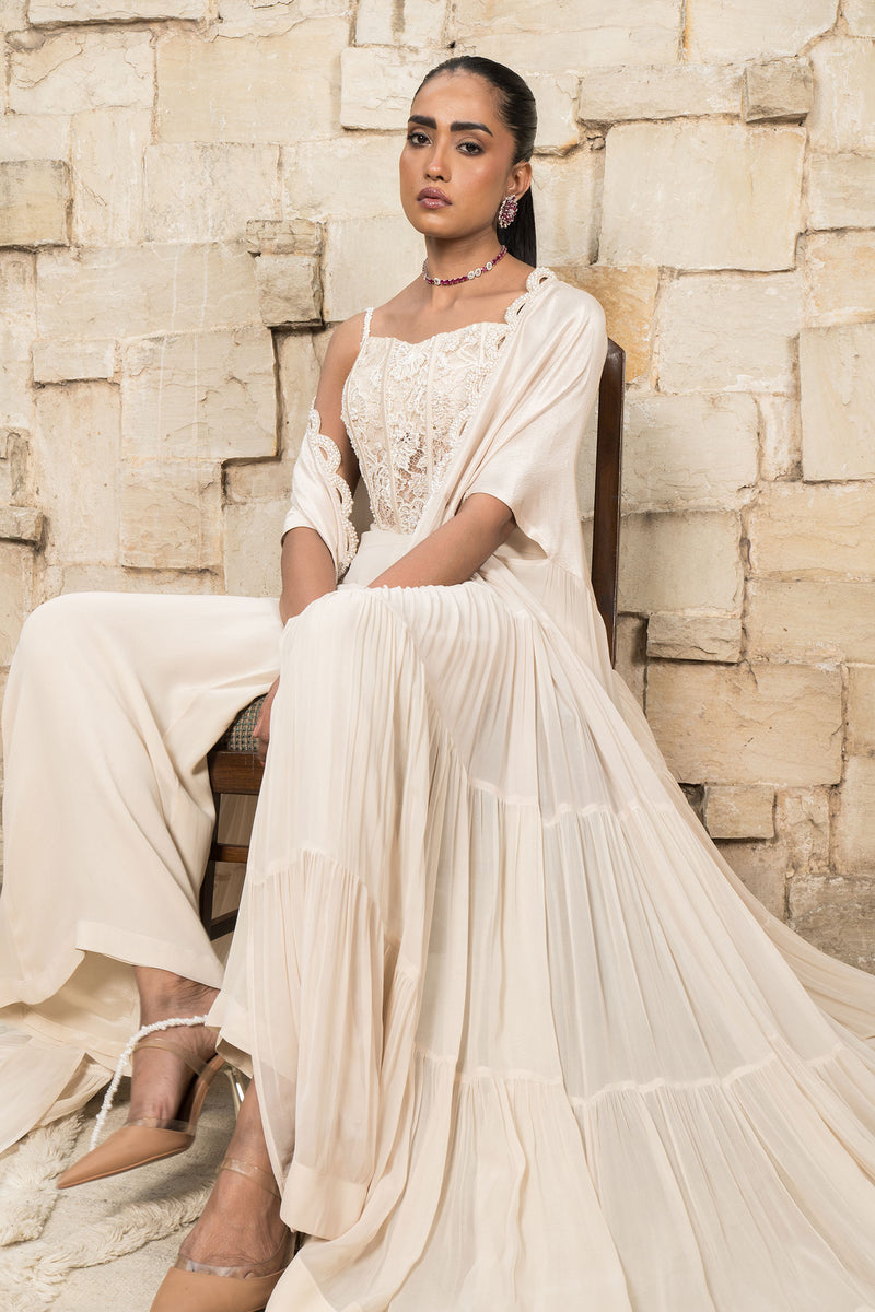 CAPE WITH CORSET AND PANT SET