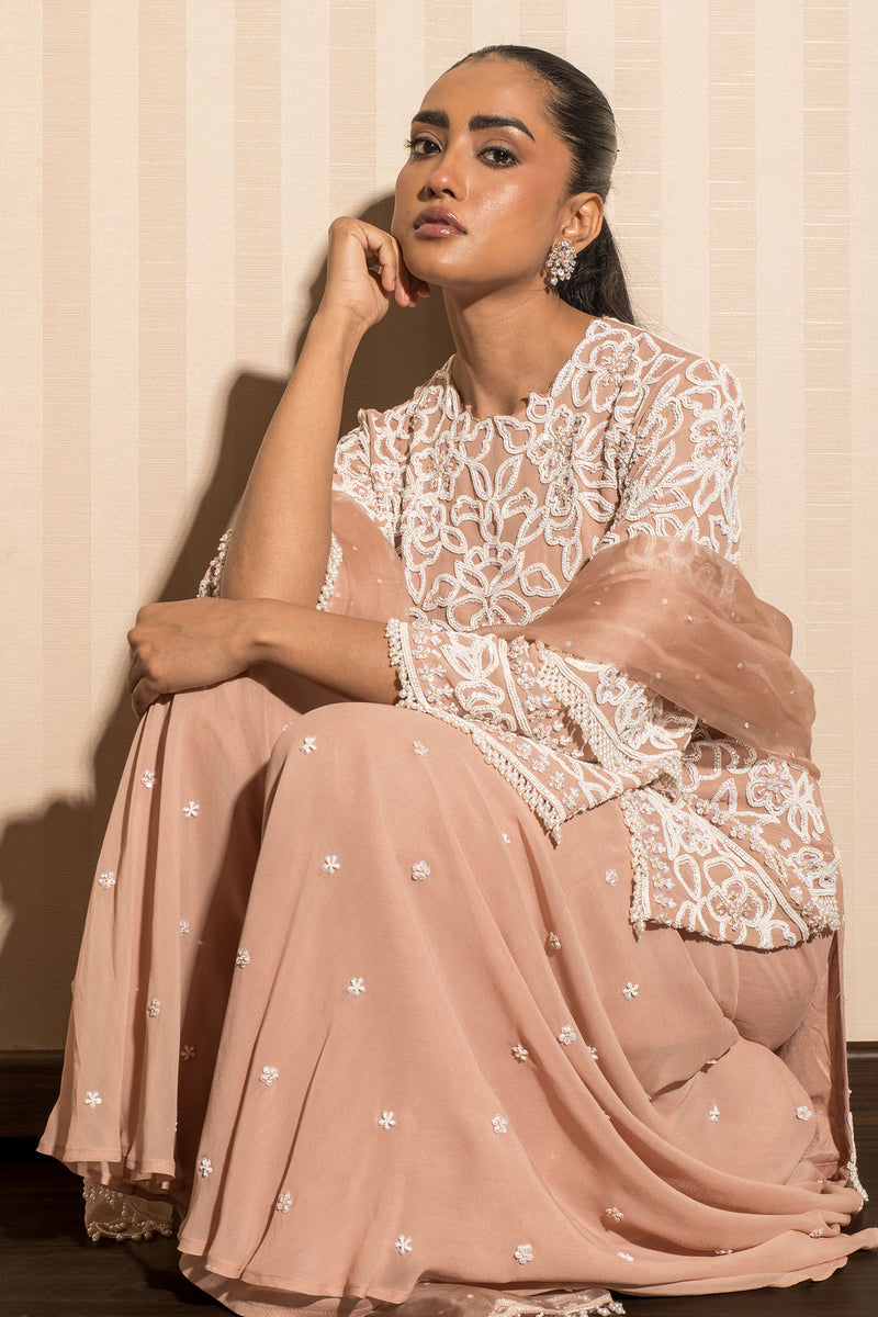 DUST ROSE SHARARA SET
