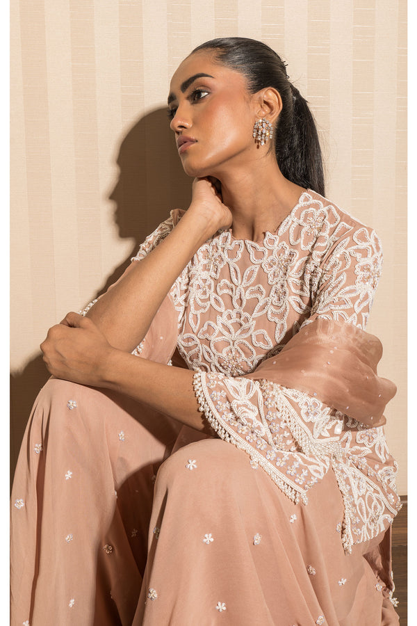 DUST ROSE SHARARA SET