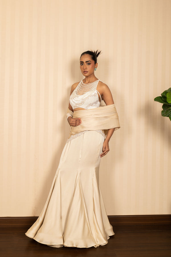 SKIRT SAREE WITH BLOUSE