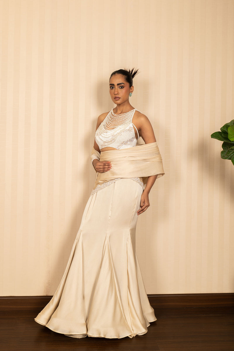 SKIRT SAREE WITH BLOUSE