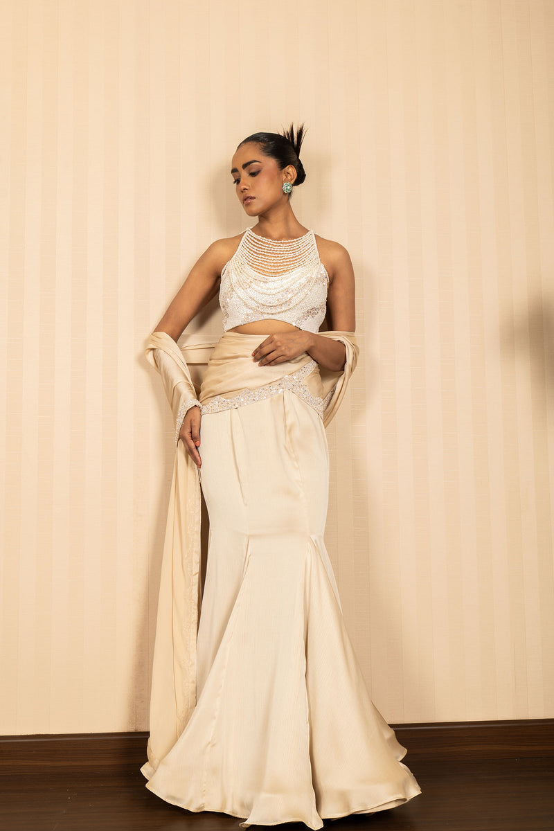 SKIRT SAREE WITH BLOUSE